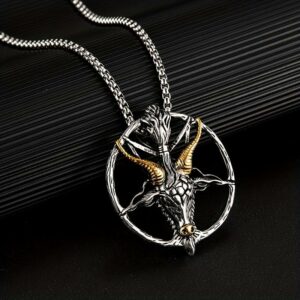Collier Satanique Baphomet bicolore
