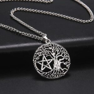 Collier Arbre de vie et Pentagramme