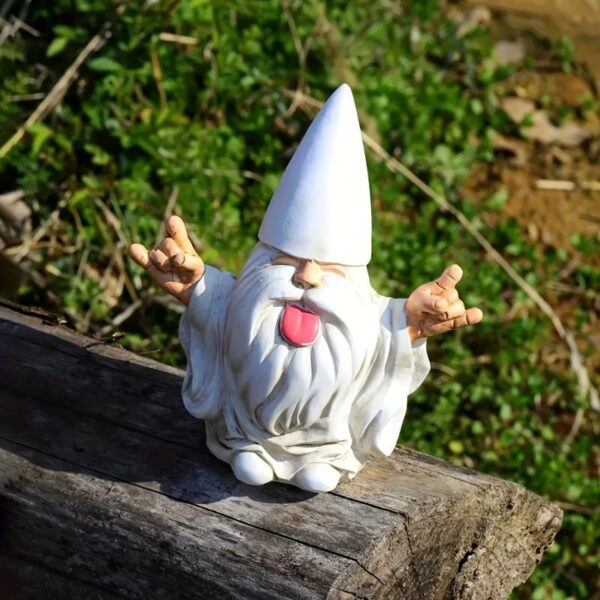 Nain de jardin Mage blanc Rock