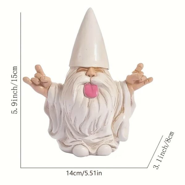 Nain de jardin Mage blanc Rock – Image 2