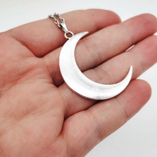 Collier Croissant de Lune couleur Argent – Image 2